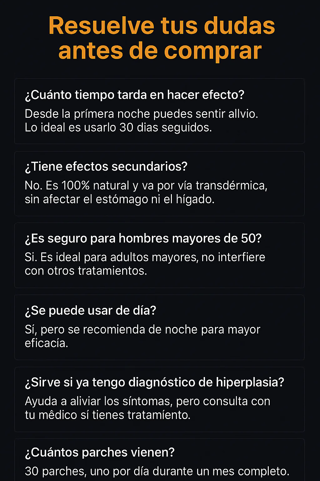 Parches naturales para la próstata Prostate Patch X30 ™ con Envio Gratis