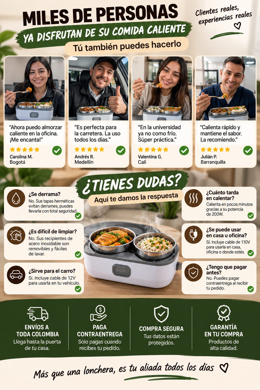 Lonchera Eléctrica Portátil ™ Premuim + Envio gratis