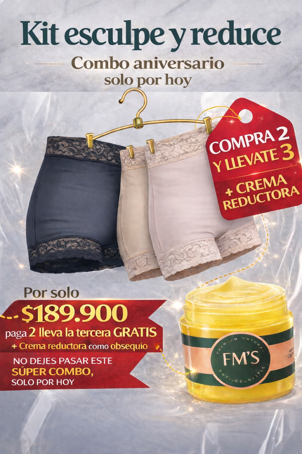 Faja Short levanta Cola TOCHE LA ORIGINAL™ | Cintura definida con Envio Gratis