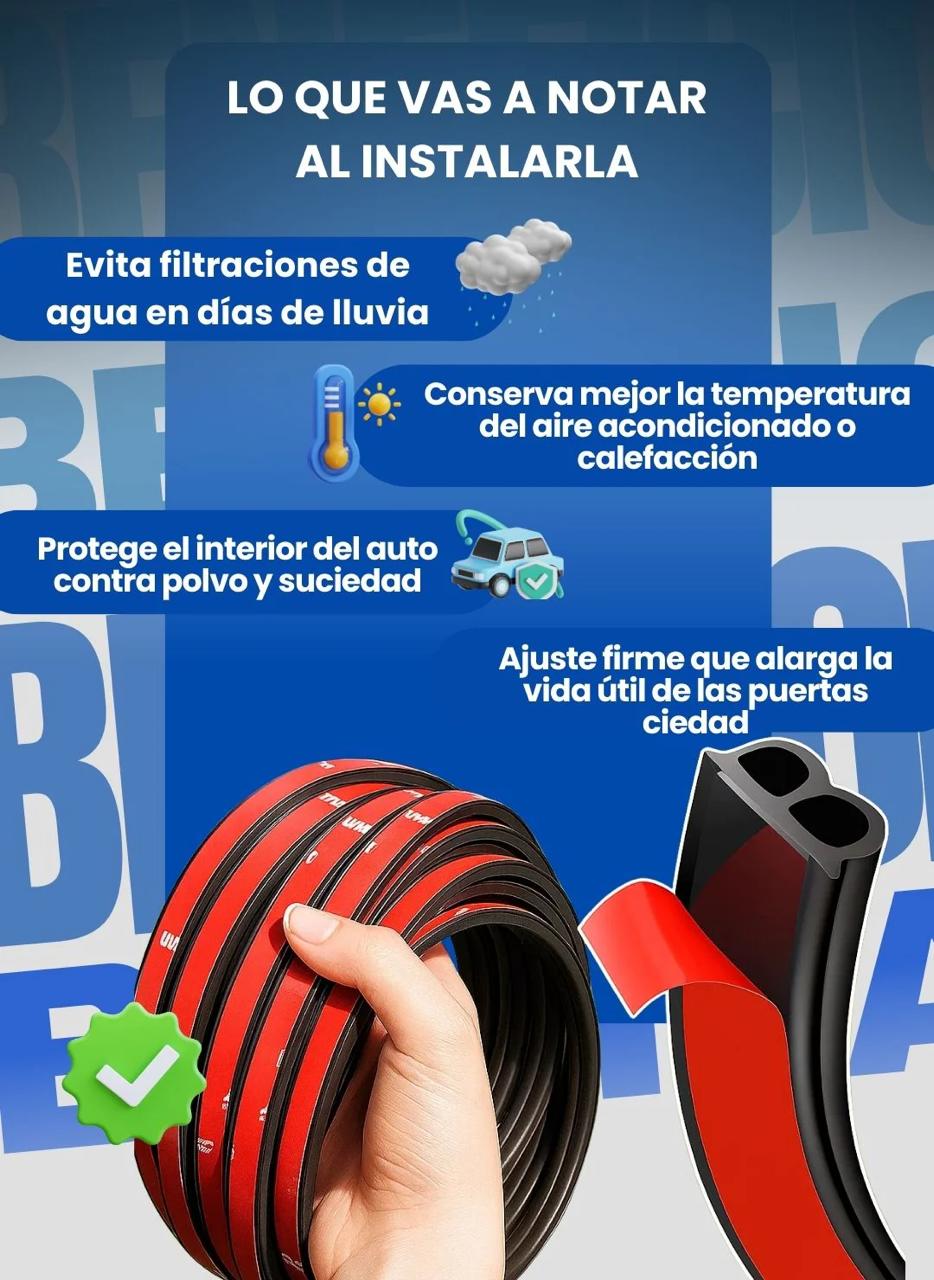 Cinta 6 Metros Selladora Para Puertas ™ + Envio Gratis