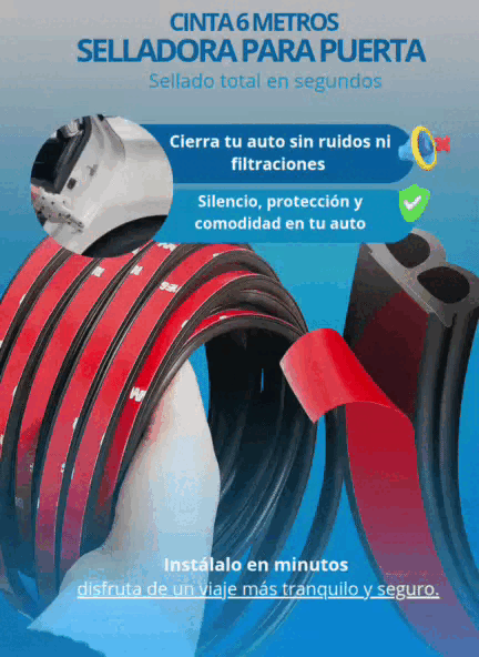 Cinta 6 Metros Selladora Para Puertas ™ + Envio Gratis