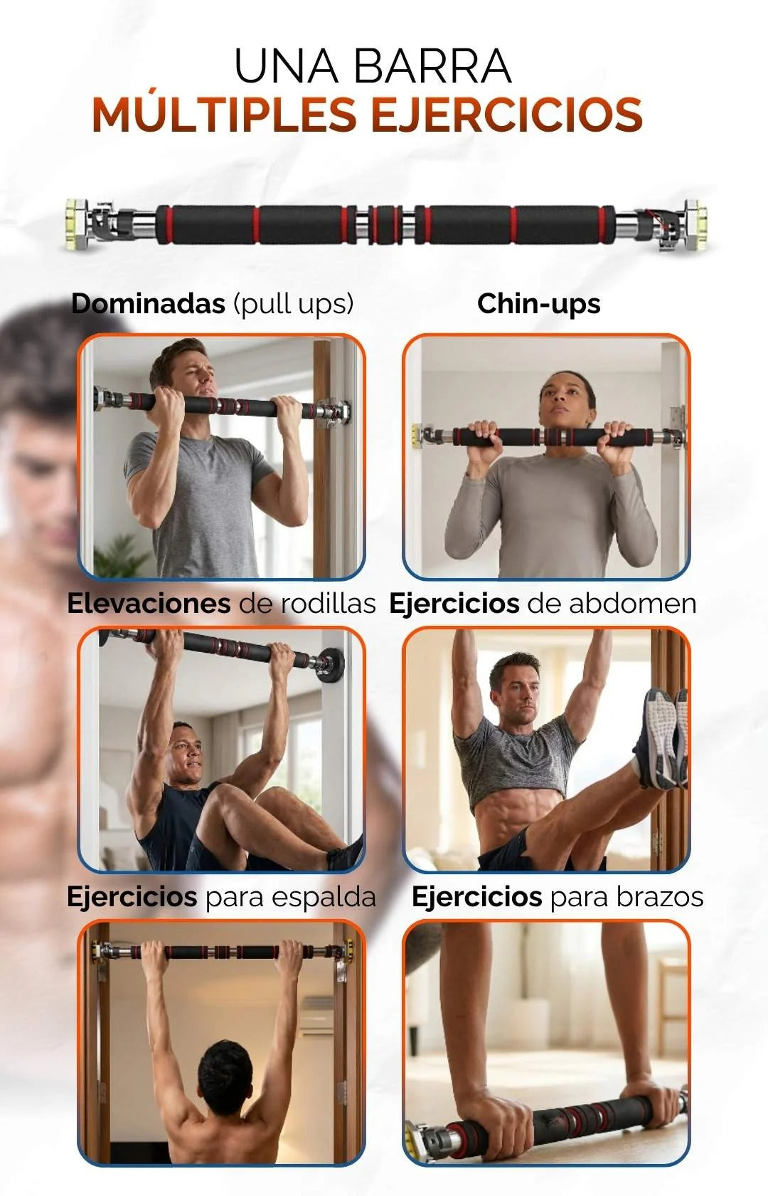 FitDoor Max™ Barra De Ejercicio Para Puerta