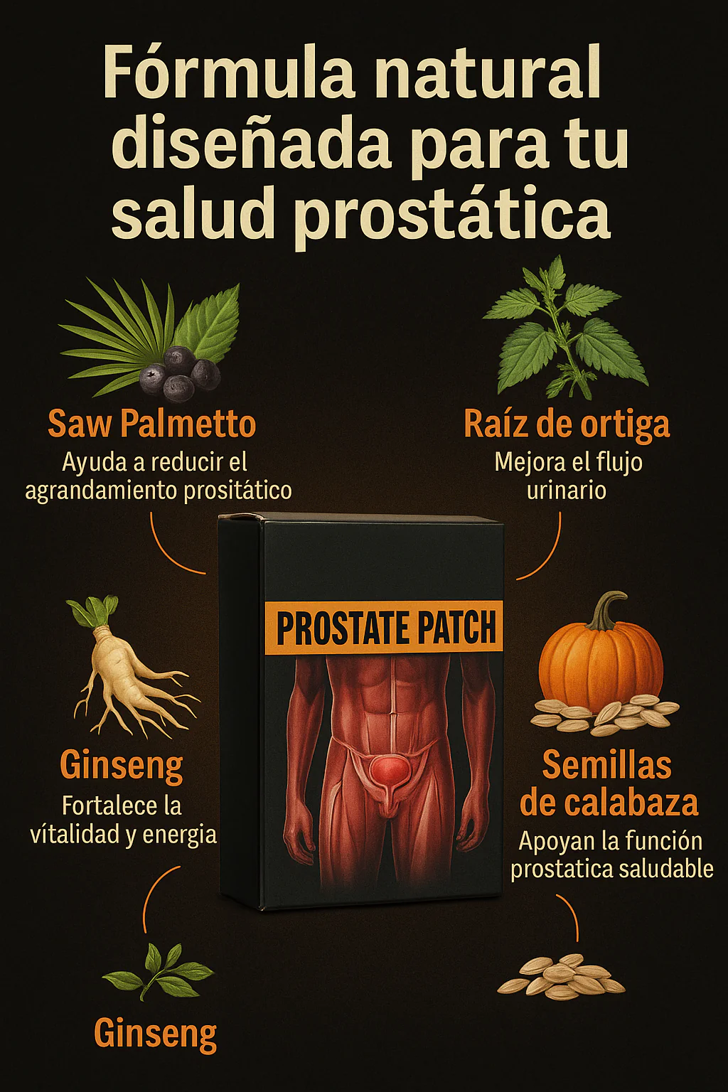 Parches naturales para la próstata Prostate Patch X30 ™ con Envio Gratis