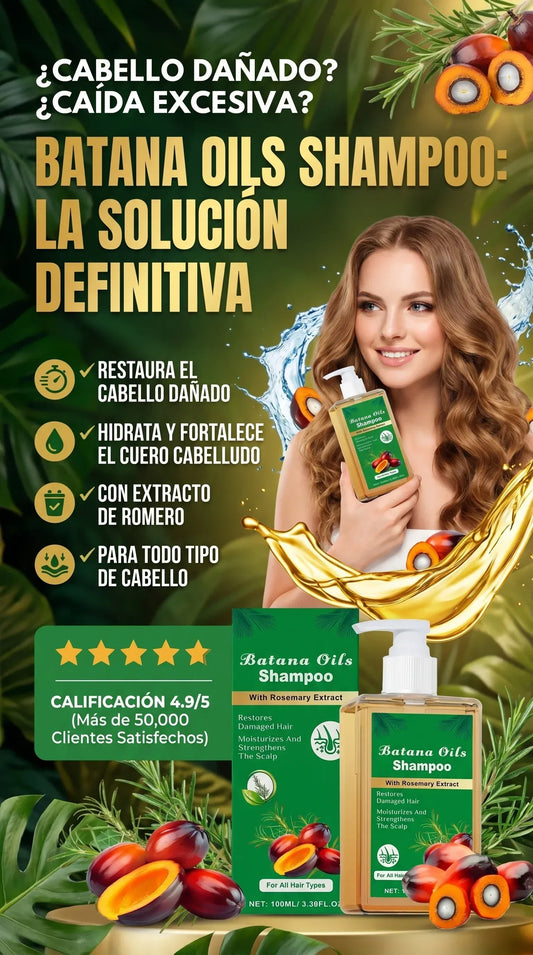 BATANA OIL SHAMPOO™ ⭐⭐⭐⭐⭐El Secreto Ancestral para Estimular el Crecimiento