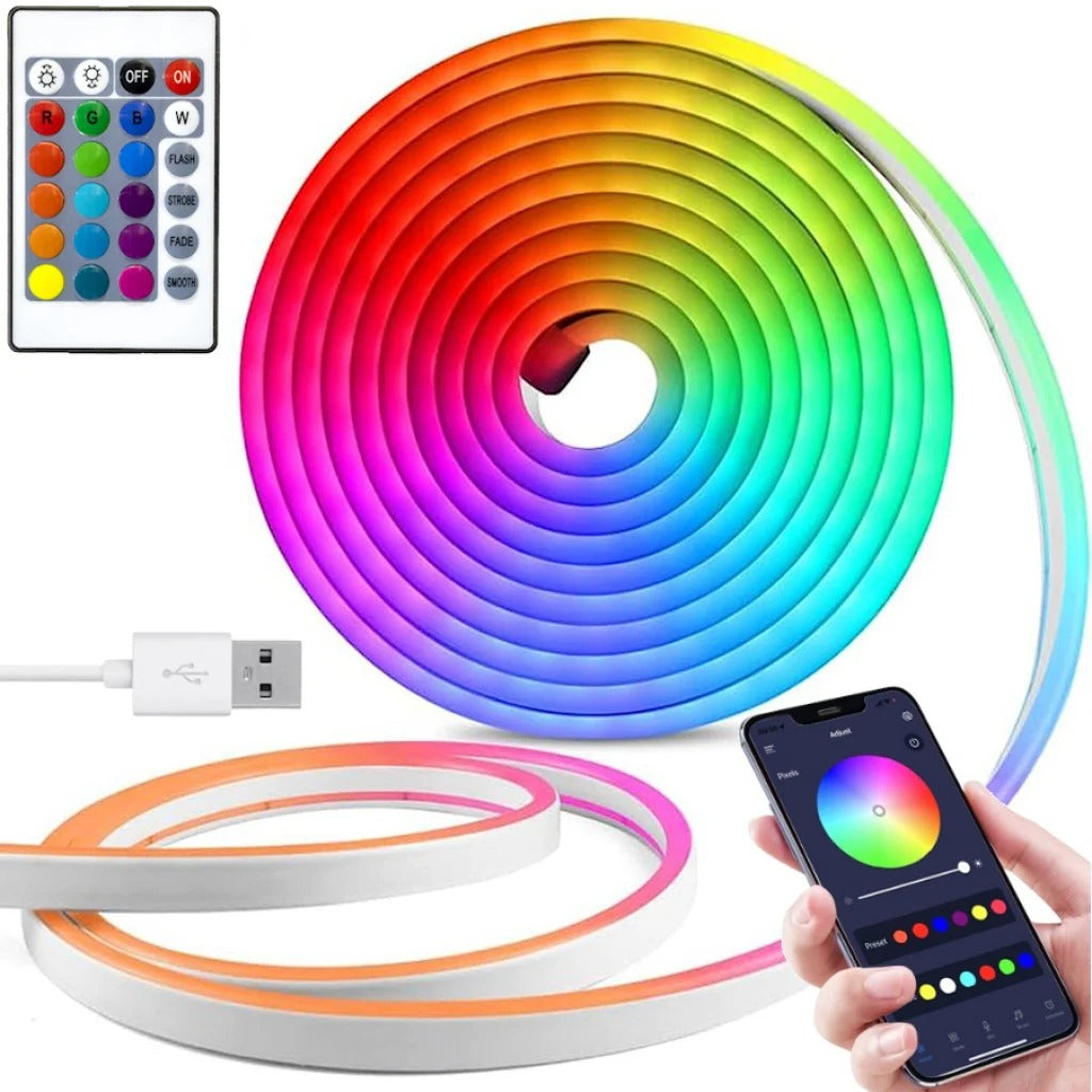 Rollo Cinta Luz Led Tipo Neon RGB Manguera Flexible con Envio Gratis